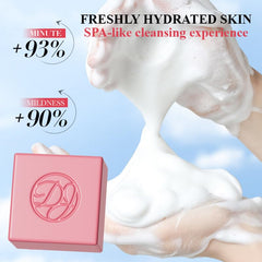 KORNTEEN Rose Flower Essential Oil Soap, 100g, Multi-Purpose, Rich Lather, Deep Cleanse, Refreshing, Oil Control, Silky Smooth