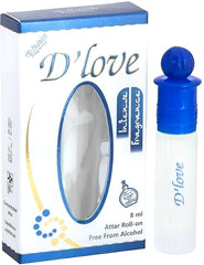 D'Love Attar Roll-On, 6 ml, Alcohol-Free Pack of 2