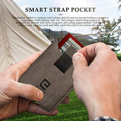 ENIGMA Dapper PU Leather Bifold Front Pocket Slim Wallet for Men, Aluminum Metal Travel Tactical RFID Blocking Card Holder Money Clip, Ideal Men's Gift (Taupe Tree Pattern)