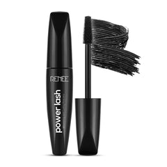 RENEE Power Lash Mascara, Darkest Black, Instantly Curls, Lengthens & Volumizes, Long-Lasting Clump-Free Formula, Water-Resistant, Highly Pigmented, Enriched with Castor Oil