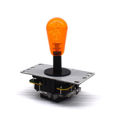Arcity 2 Pcs Arcade Joystick Oval Bat Top Topper Knob Ball Top Transparent Clear Handle Knob American Type Style for Zippy SANWA SEIMITSU Arcade1up Machine Console Cabinet (Full Orange and Purple)