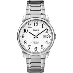 Timex Easy Reader Date Expansion Band 38mm Watch - Silver-Tone/White