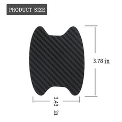 Blilo 4PCS Car Door Handle Sticker, Carbon Fiber Anti-Scratches Car Door Cup Protector, Non-Marking Auto Door Handle Protective Film, Universal for Most Car Handles (Black/4PCS)