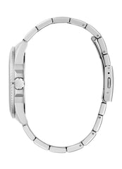 Guess Champ Analog Watch Box Set for Men, 44 mm Case Width, Silver Tone/Green