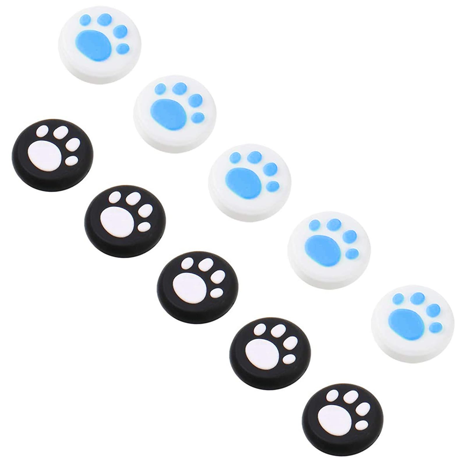 Nayubo 10 PCS Silicone Thumb Grip Caps Cute Cat Paw Design Joystick Co