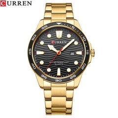 CURREN 8426 Men Watch Top Brand Stainless Steel Quartz Wrist watches Casual Business Waterproof - GOLD BLAK