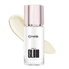 MARS Take A Glow Illuminating Primer + Strobe Cream 3 in 1 Formula Moisturiser, Face Primer & Highlighter Enriched with Jojoba Oil, Madecassoside & Ectoin 30ml 02 LIGHT BEAM