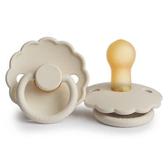 FRIGG Daisy Latex Baby Pacifier 6-18M 1-Pack Cream - Size 2