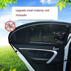 Showay Car Sun Shade Side Window Windshield Cover Uv Protect Perspective Mesh Velcro Universal Accessories Windows Curtain (One Pair) Pair For Back Side)