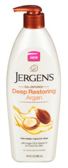 Jergens Argan Deep Restoring Moisturizer with Pump 16.7 oz (496 ml) (3 Pack)