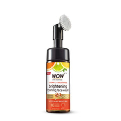 WOW Skin Science Brightening Vitamin C Foaming Face Wash With Built In Face Brush For Deep Cleansing, 150 ml