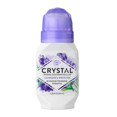 Crystal Essence Mineral Deodorant Roll On Lavender & White Tea 2.25 Oz Pack of 12