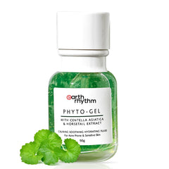 Earth Rhythm Phyto Gel with Centella Asiatica & Horsetail Extract | Fade Scars | Fight Acne Breakouts | Heals & Hydrates Skin | Oily & Sensitive Skin For Men & Women - 50 ml