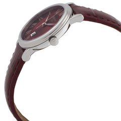 Tissot womens Carson Quartz 316L stainless steel case Dress Watch Burgundy T1222101637300