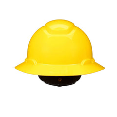 3M Hard Hat SecureFit H-802SFR-UV, Yellow, Non-Vented Full Brim Style Safety Helmet with Uvicator Sensor, 4-Point Pressure Diffusion Ratchet Suspension, ANSI Z87.1