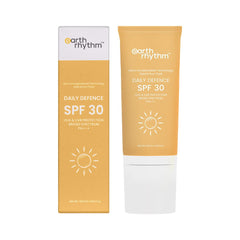 Earth Rhythm Sunscreen SPF 30 for Oily, Sensitive, Acne Prone or Dry Skin| PA+++, Non Sticky/Non Greasy, Leaves No White Cast | Men & Women, Tube - 50 ml