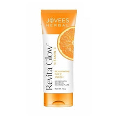 Jovees Vitamin C Face Wash by Herbal (75g) Revita Glow | Revitalizing Vitamin C Face Wash | Brightening | Anti-Aging | Enriched with Kakadu Plum & Olive | For All Skin Types