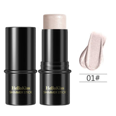 NIKITA.VIVI - Shimmer Stick Makeup Highlighter | Shimmer Cream Powder, Lasting Glow Finish Foundation Stick | Highlighter & Bronzer Pen, Face Brightens & Shades Pencil | Face Series | 6g (#01)