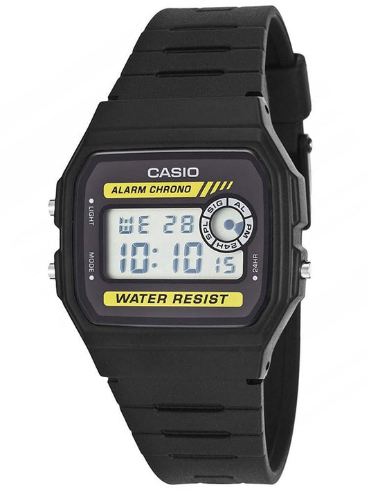 Casio Unisex Watch - F-94WA-9DG with Silver Dial and Black Strap