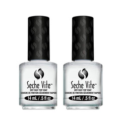 Seche Vite Dry Fast Top Coat for Nail Polish and Manicure, 0.5 oz, 2-pack