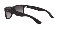 Ray-Ban RB4165 Justin Rectangular Sunglasses Black Rubber/Grey Gradient Lens 55mm