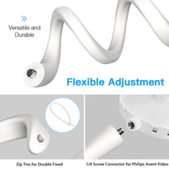 TIUIHU Monitor Holder for Philips Avent Baby Monitor SCD843/26, SCD833/26, SCD630/26, Baby Monitor Holder for Philips Avent Video Baby Monitor, Video Baby Monitor with Camera Mount Holder
