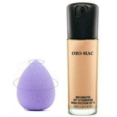 ORO-MAC Combo Matchmaster Foundation,Loose Face Powder,Concealer,Washable Sponge And Waterproof Sketch Eyeliner, (Pack of-5