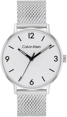CALVIN KLEIN MEN'S SILVER DIAL STAINLESS STEEL BRACELET WATCH - 25200433