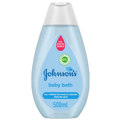 Johnson's Baby Bath, no more tears formula, specially developed to gently cleanse your baby’s delicate skin without drying it, 500ml