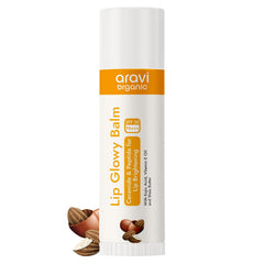 Aravi Organic Lip Glowy Balm With SPF 50 PA+++ & Kojic Acid - Ceramide & Peptide - SLS & Paraben Free 5 gm