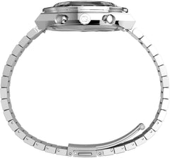Timex Men's Chronograph Quartz Watch with Stainless Steel Strap TW2W53300, Silver, Modern