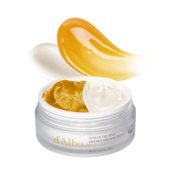 d'alba Piedmont Italian White Truffle Double Serum & Cream, customizable 2-in-1 intensive skin care, cream for elasticity and brightness, mild and vegan dual cream