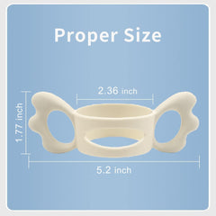 SYOSI Baby Bottle Handles, Silicone Wide-Neck Baby Bottle Handle for NUK, for Avent, for Dr Browns, for Hegen Bottle and Other Dia 6-7cm Wide-Neck Bottle for Baby Gripping (Beige White)
