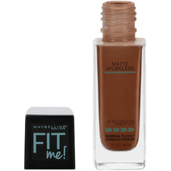 Maybelline New York Fit Me Matte + Poreless Liquid Foundation Makeup, 370 Deep Bronze, 2 COUNT