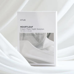 ANUA - Heartleaf Cream Mask Night Solution Pack (Set of 10) | soothing, anti-acne, moisturizing, hydrating, sensitive skin, barrier strengthening
