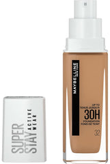 Maybelline New York Foundation, Superstay Active Wear 30 Hour Long-Lasting Liquid Foundation, Lightweight Feel, Water, Sweat and Transfer Resistant, 30 ml, Shade: 32, Golden