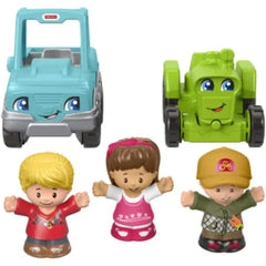 Fisher-Price Little People Truckin' Along Vehicle Gift Set with Tractor and Truck