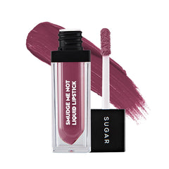SUGAR Cosmetics Smudge Me Not Liquid Lipstick - 18 Divine Praline (Dusty Burgundy) Intensely Pigmented Liquid Matte Finish, Longwearing Formula, Smudgeproof