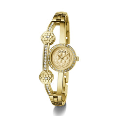 Guess Chloe Analog Watch for Women, 20.5 mm Case Width, Gold Tone/Champagne