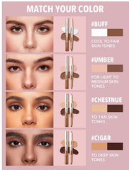 SHE GLAM Fine Line 2-In-1 Nose Contour & Highlight Pen-Buff,1.25 g