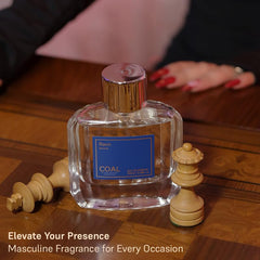 COAL Clean Beauty Luxury Perfume RAVN Homme Eau De Parfum With Notes Whisky, Tobac, Oud, Sandalwood, Cinnamon & Vanilla | Long Lasting Fragrance | Gift for Men | For Him | 100 ml