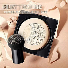 Lusty Soul 3 in 1 CC and BB Water Proof Foundation Concealer Cream with Air Cushion Mushroom+ Long Lasting Gel Eyeliner, Black and Brown (CC Cream + MF Eyeliner)