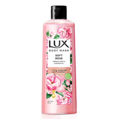 LUX Shower Gel, French Rose Fragrance & Almond Oil Bodywash, With Glycerine For Soft & Glowing Skin, Paraben Free, 245 ml
