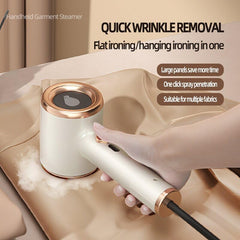 ALMEKAQUZ Mini Iron, Portable Mini Ironing Machine, Handheld Size Fabric Clothing Steamers, Fast Preheating Steam Dry Ironing, Support Dry and Wet Ironing for Home, Travel (White)