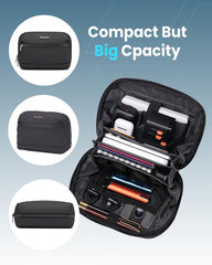 Moxedo Portable Tech Accessories Bag Travel Organizer for Electronic Accessories with 10,000 mAh Power Bank, 35W Travel GaN Adapter, Charging Travel Kit and 2 Charging Cable