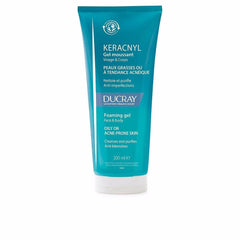 Ducray Keracnyl Foam Gel, White, Cleansing Care for Acne-prone skin - 200 ml
