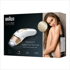 Braun Silk-expert PL 5054, IPL hair removal system for use on body and face, 400,000 flashes with 2 extras: Venus razor and premium bag