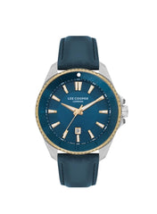 Lee Cooper Men's PC32A12 Movement Watch, Analog Display and Leather Strap - LC07870.277, Green