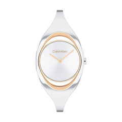 Calvin Klein CK ELATION Women's Watch, Analog - Silver Gold / Silver