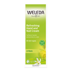 Weleda Bio Citrus Hand and Nail Cream, Natural Moisturizing Cream for Nail and Rhizome Care, Moisturizing Hand and Nail Cream for Dryness (1 x 50ml)